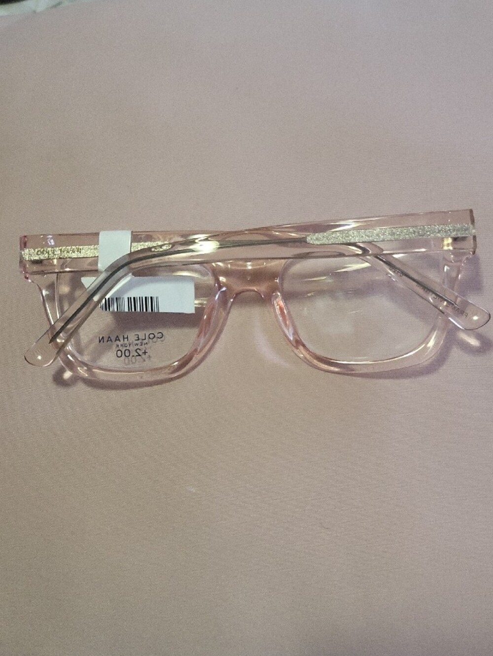 Cole Haan Crystal Pink Rectangular Eyeglasses - Picture 5 of 11